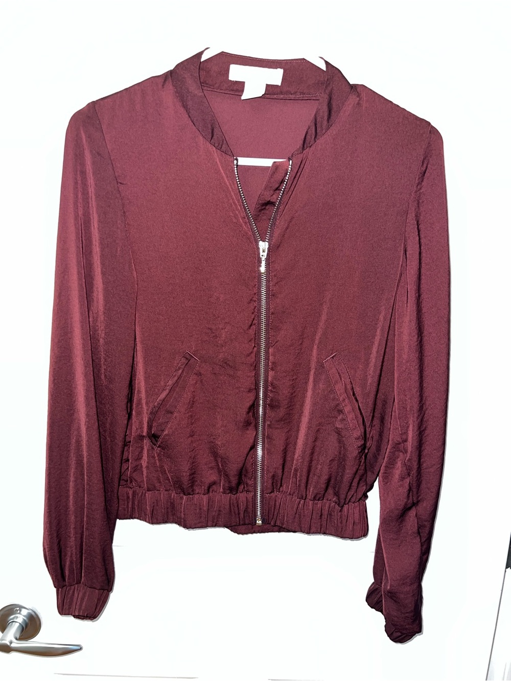 H&M Wine Red Bomber Jacket